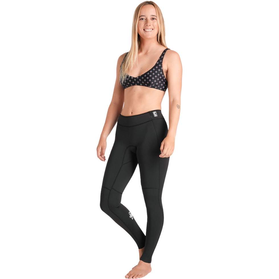 2026 C-Skins Womens Nuwave Solace Lite 1.5mm Leggings C-NSOL15LE - Black / Black / White